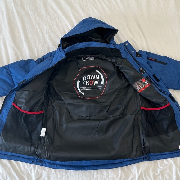 Hiking Puffer Down Jacket Hoodie Ski Snowboard Winter Outdoor Thermal Warm - Picture 5 of 5